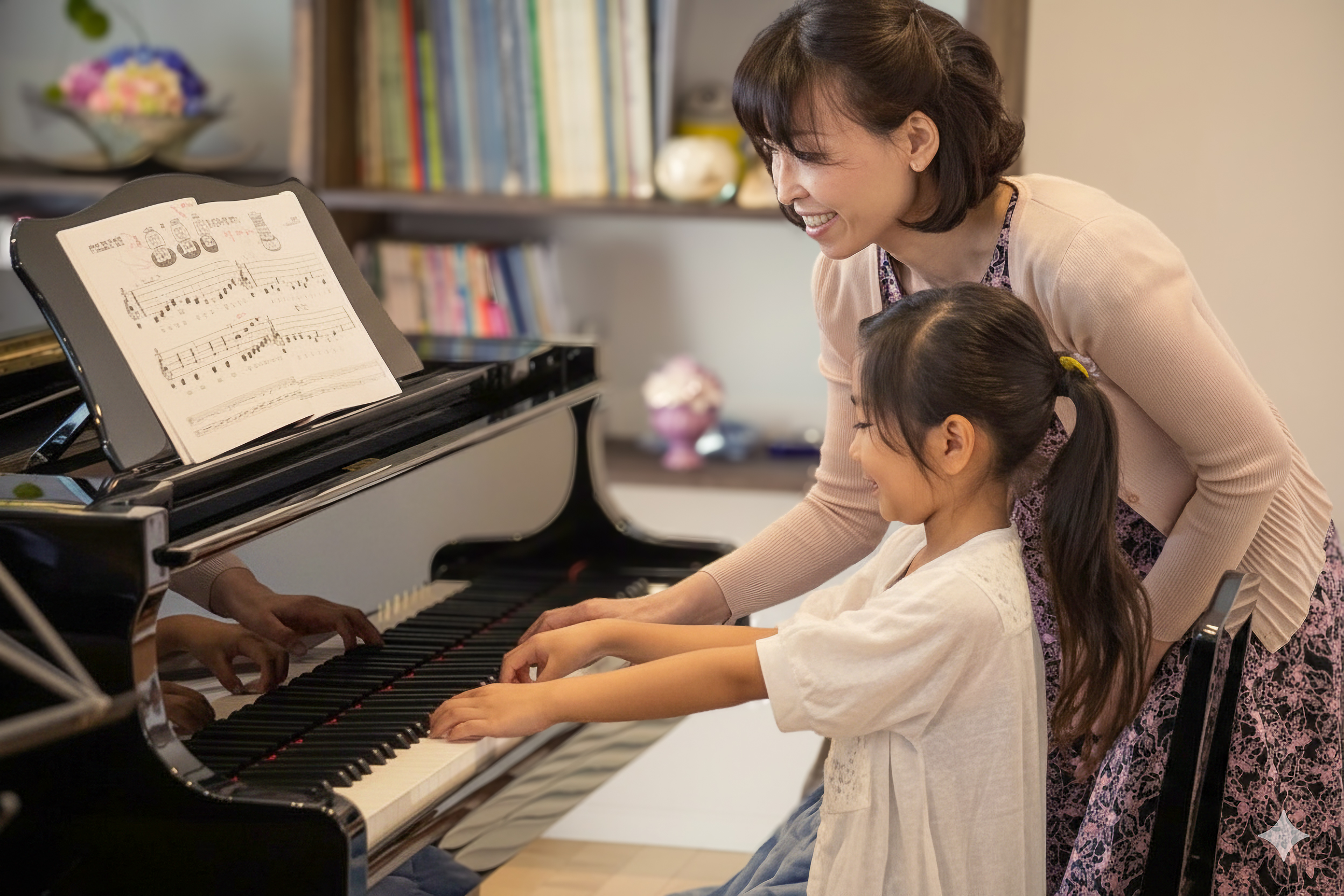 キッズ向けピアノレッスンの様子